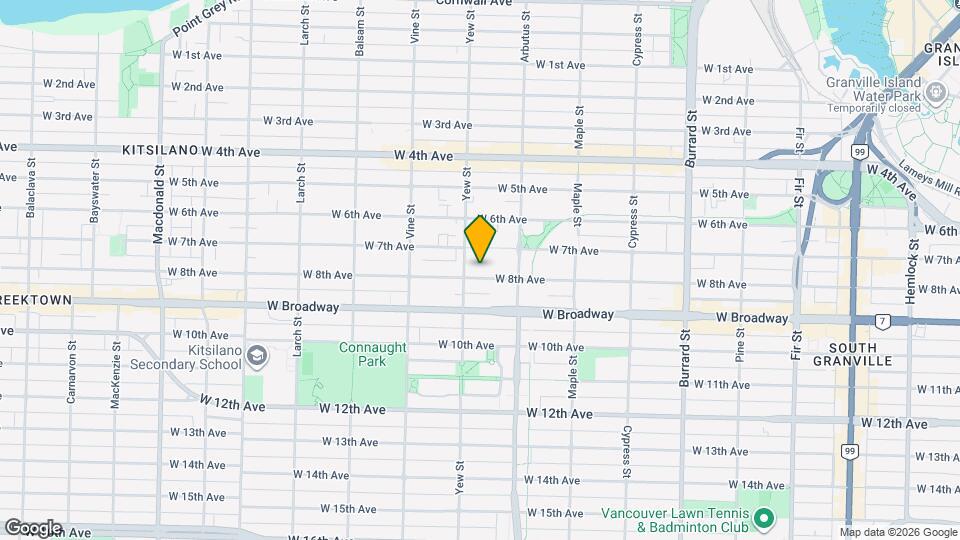 2185 W 8th Ave Map and Location Details