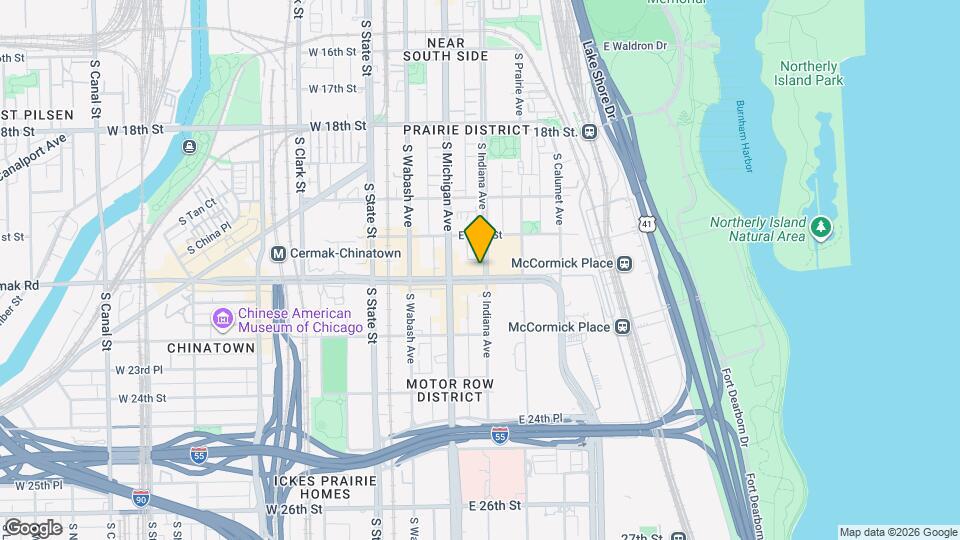 2134 S Indiana Ave, Unit 1711T Mapa y Detalles de la Ubicación