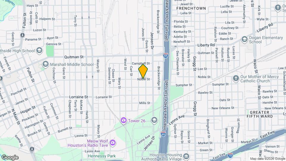 2614 Noble St Map and Location Details