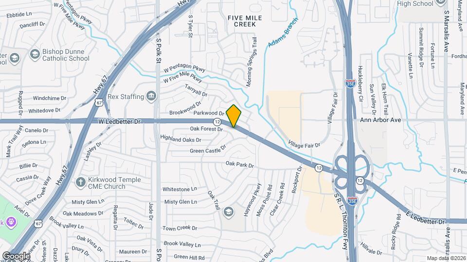 615 Oak Forest Dr Map and Location Details