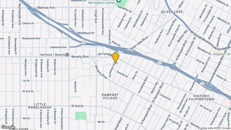 220 N Hoover St Map and Location Details