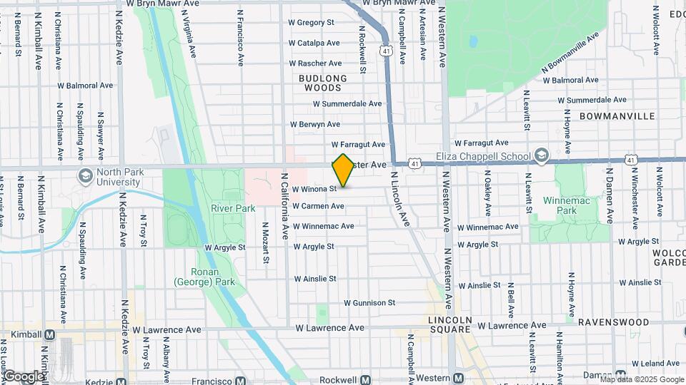 2633 W Winona St Map and Location Details