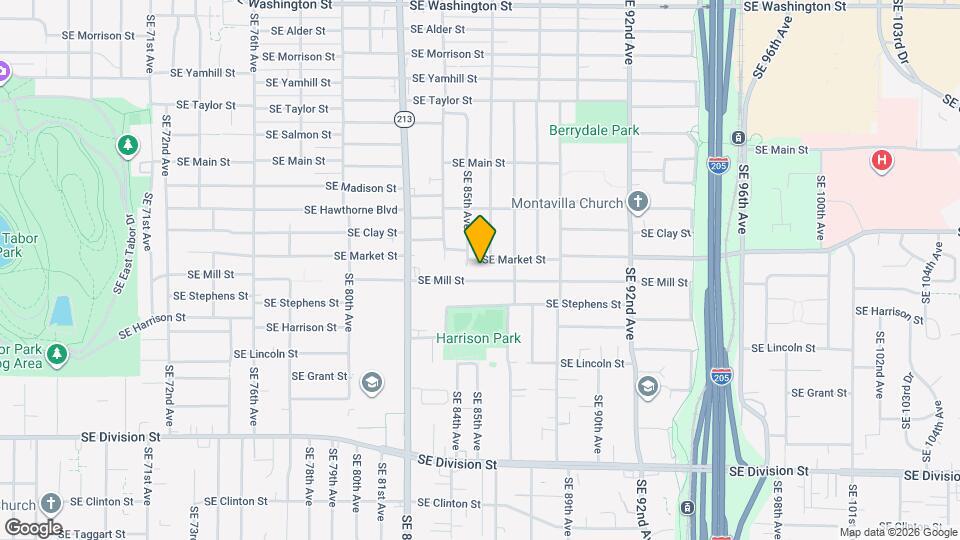 8523 SE Mill St Map and Location Details