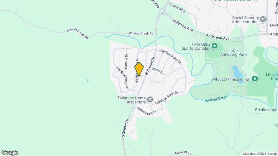 314 Highland Grove Dr Map and Location Details