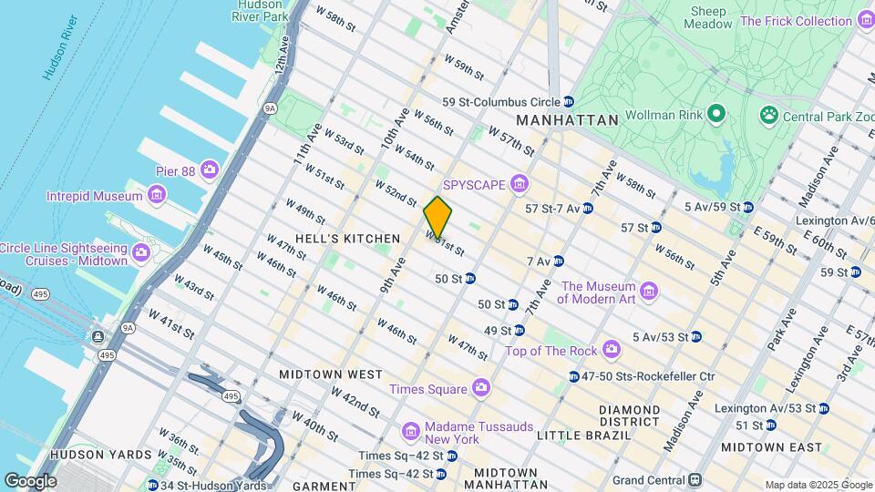 350 W 51st St Map and Location Details