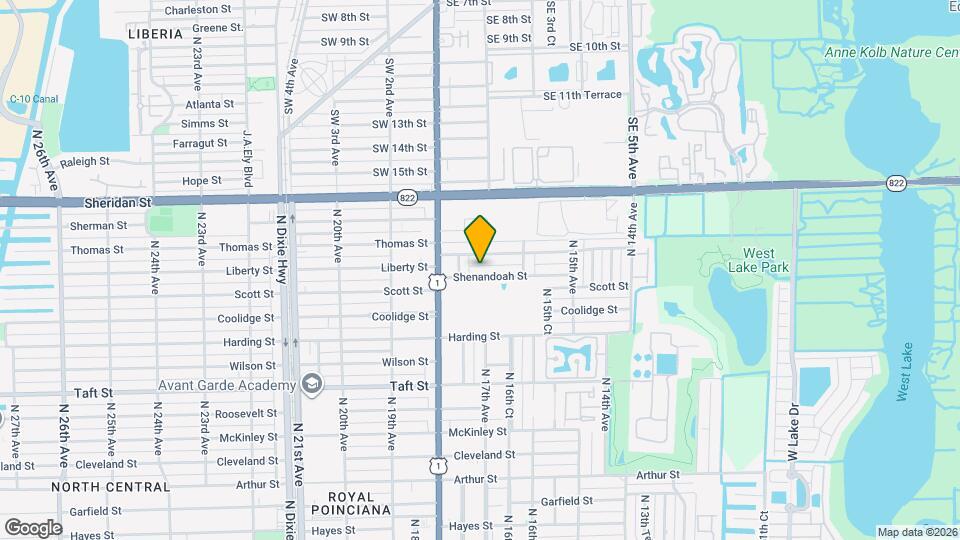 1717 Shenandoah St Map and Location Details