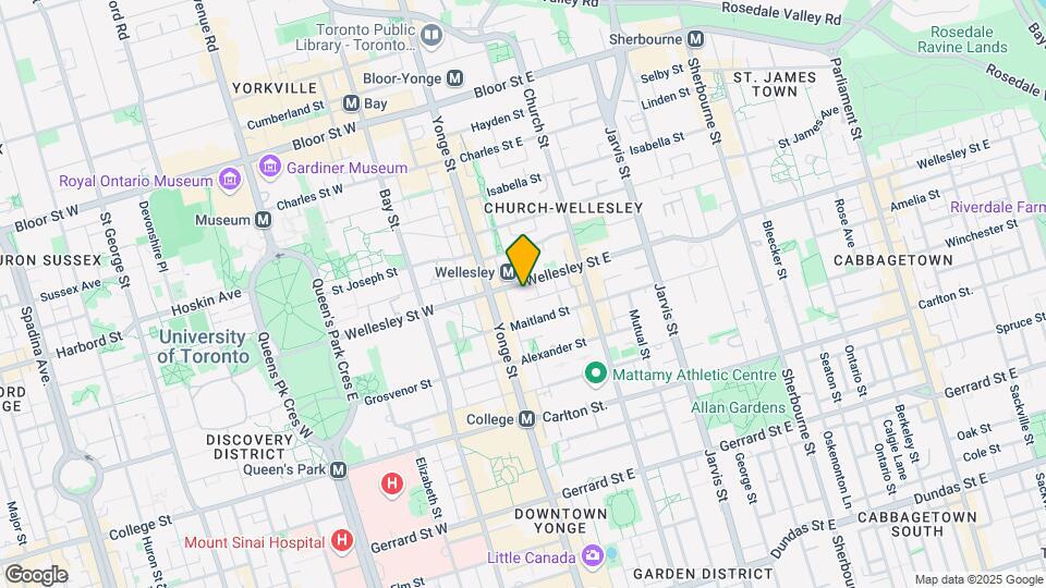 25 Wellesley St E Map and Location Details