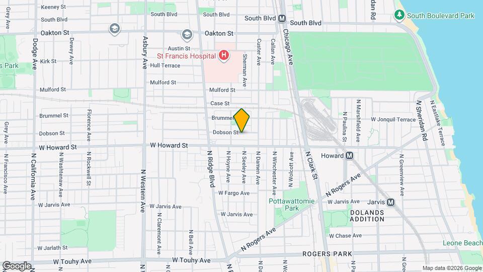 728 Dobson St, Unit 1 Map and Location Details