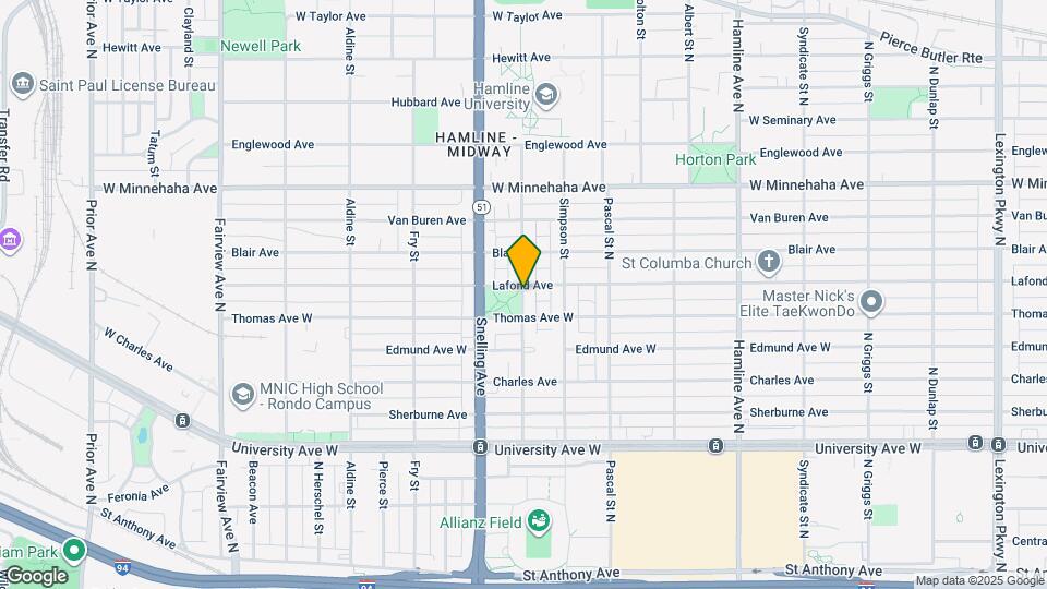 620 Asbury St Map and Location Details