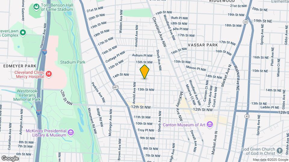 1329 Oxford Ave NW Map and Location Details
