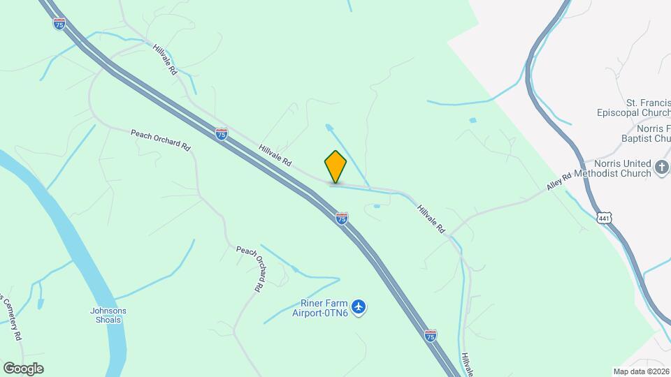 821 Hillvale Rd Map and Location Details