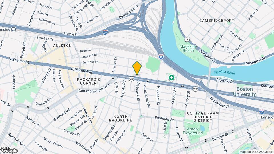 1025 Commonwealth Ave Map and Location Details