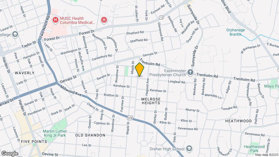 2813 Webster St Map and Location Details