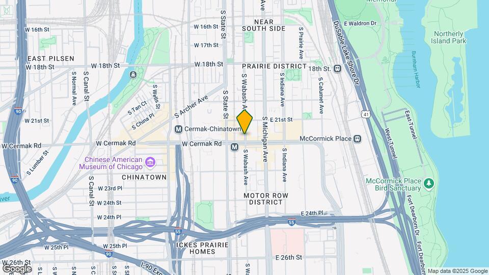 2132 S Wabash Ave Map and Location Details
