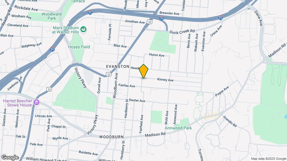 1801 Kinney Ave Map and Location Details