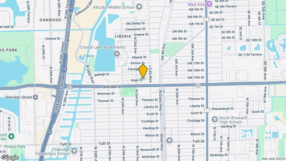 2224 Hope St Map and Location Details