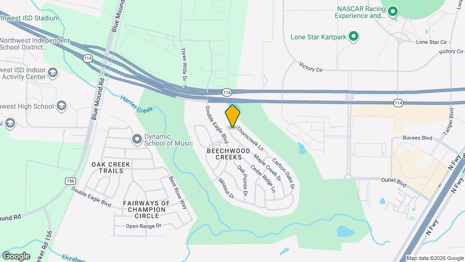 2700 Thorncreek Ln Map and Location Details