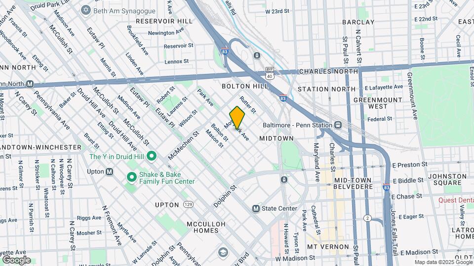 1404 Park Ave Map and Location Details