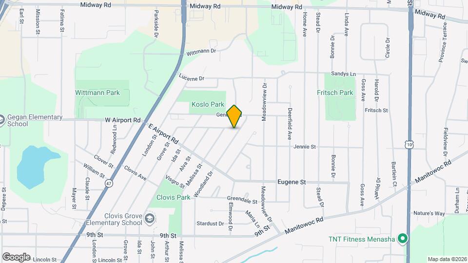 1243 Grove St Map and Location Details