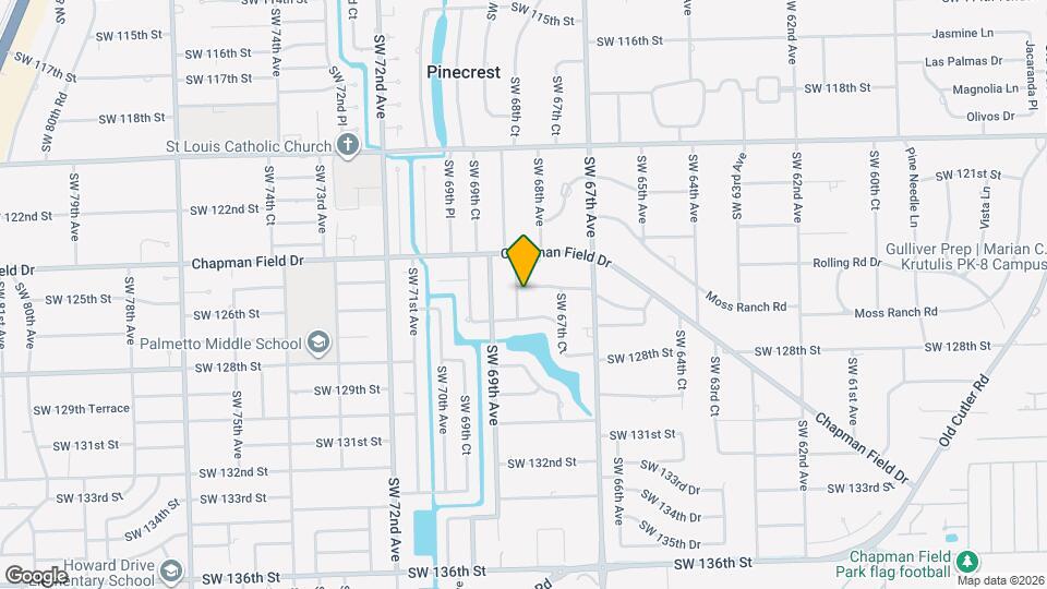 12525 SW 68th Ct Map and Location Details