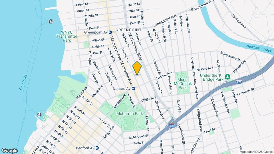 592 Leonard St Mapa y Detalles de la Ubicación