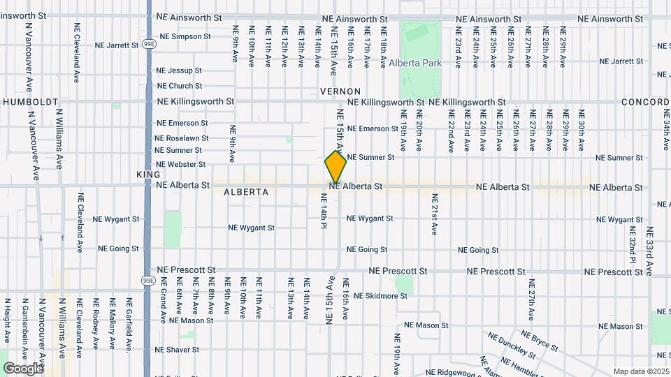 1488 NE Alberta St Map and Location Details
