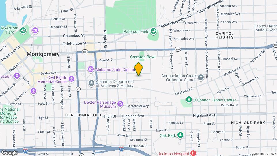 1037 Washington Ave Map and Location Details