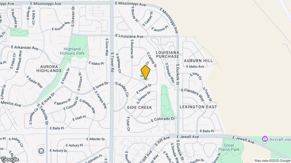 18933 E Gunnison Pl Map and Location Details