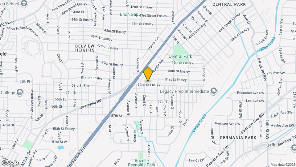 1532 52nd St Ensley Mapa y Detalles de la Ubicación