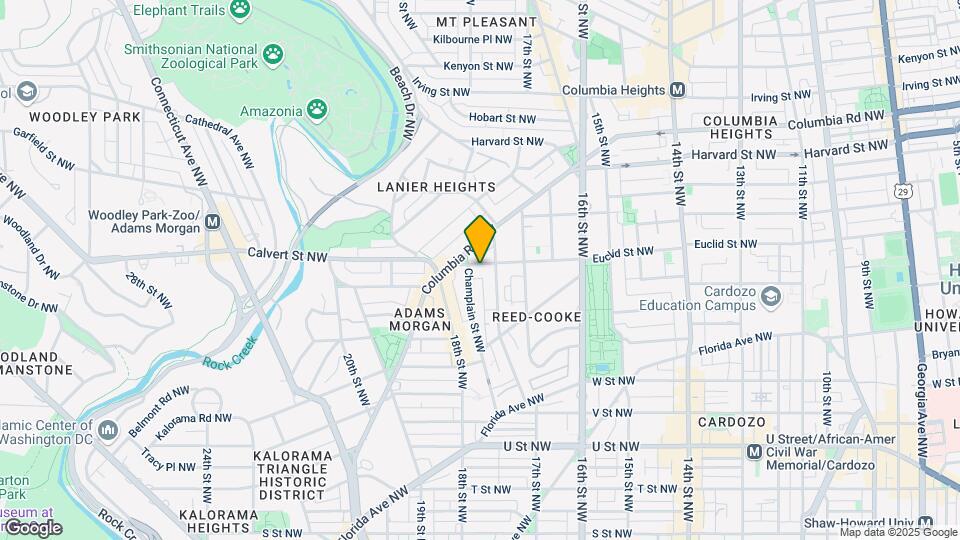 1754 Euclid St NW Map and Location Details