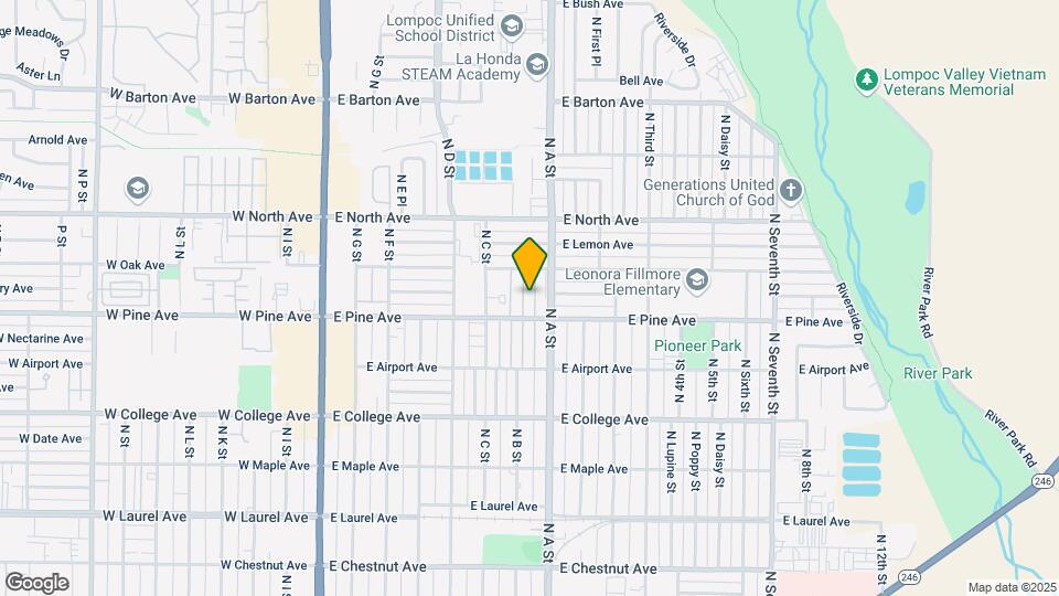 701 E Pine Ave Map and Location Details
