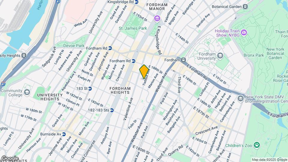 2395 Tiebout Ave Mapa y Detalles de la Ubicación
