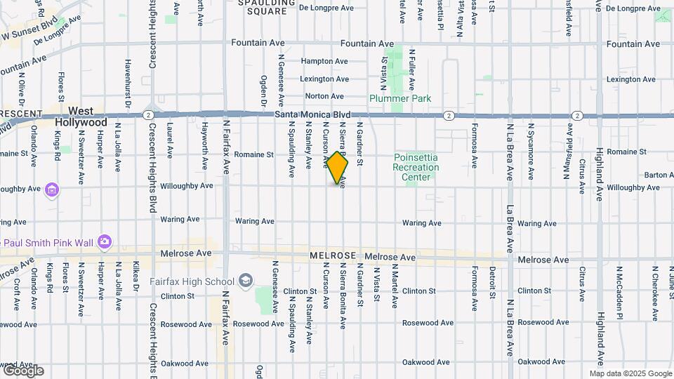 7558 Willoughby Ave Map and Location Details