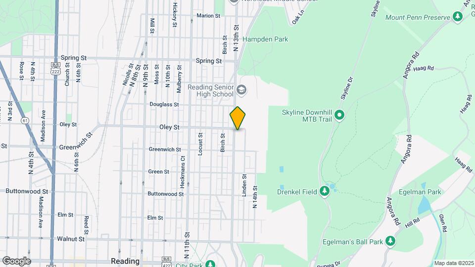 641 N 13th St, Unit Apt 2 Map and Location Details