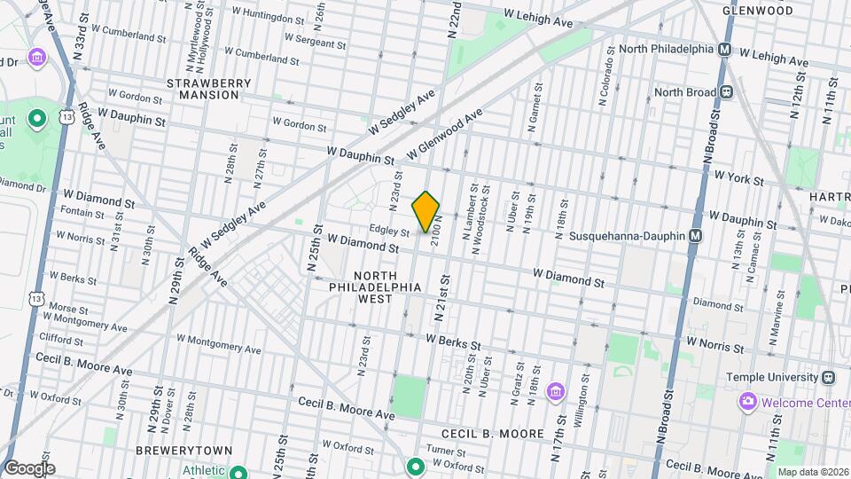 2121 N 22nd St, Unit 1 Map and Location Details