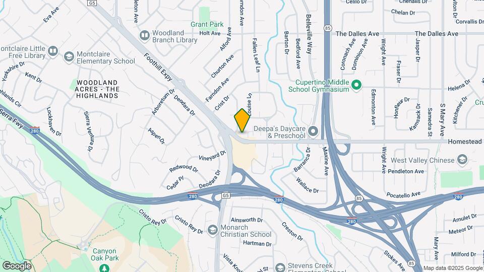 2295 Homestead Rd Map and Location Details