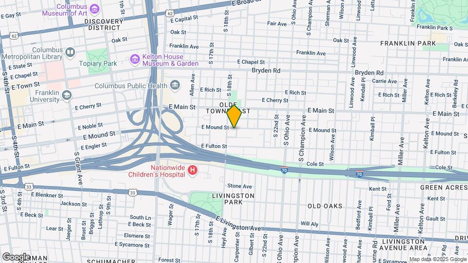 879 E Mound St Mapa y Detalles de la Ubicación