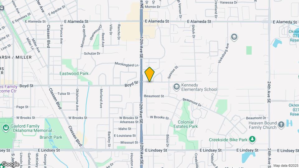 1218 E Boyd St Map and Location Details