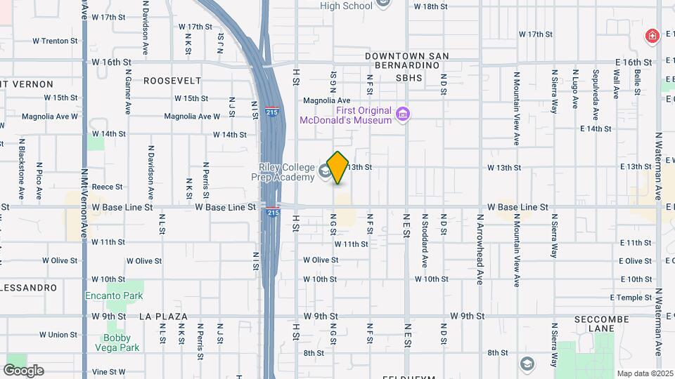 1245 N G St Map and Location Details