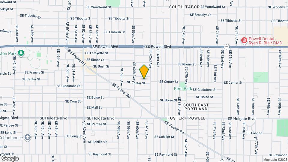 6111 SE Center St Map and Location Details