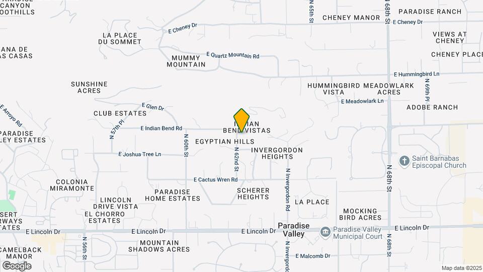 6207 E Indian Bend Rd Mapa y Detalles de la Ubicación