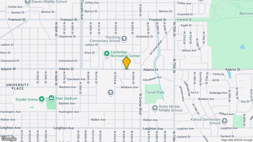 6411 Adams St Map and Location Details