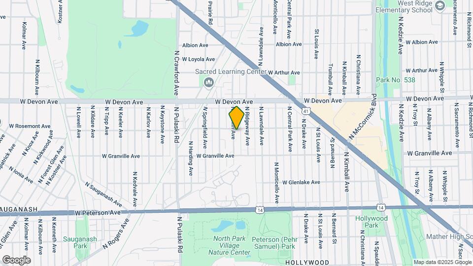 6251 N Hamlin Ave Map and Location Details