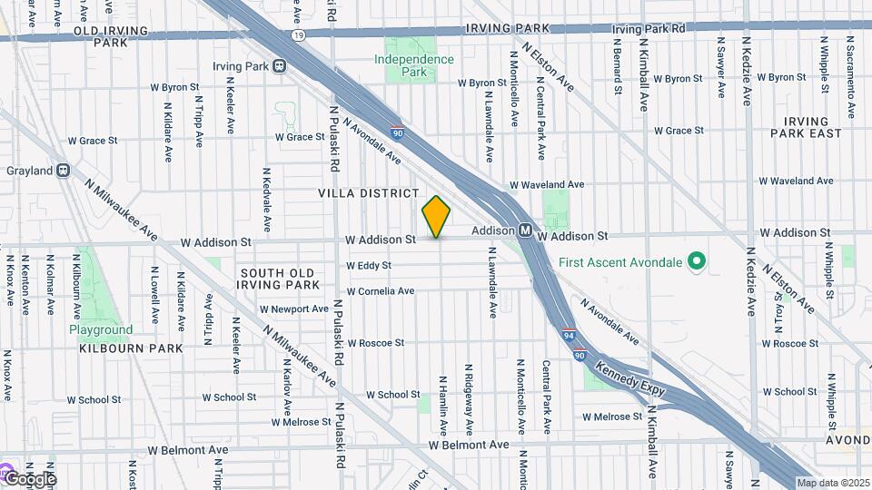 3801 W Addison St Map and Location Details