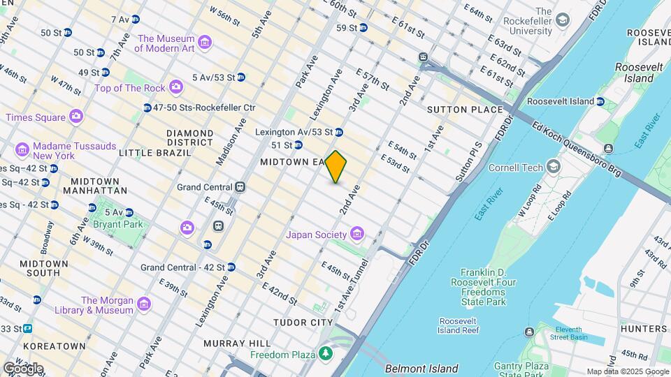 232 E 50th St Map and Location Details
