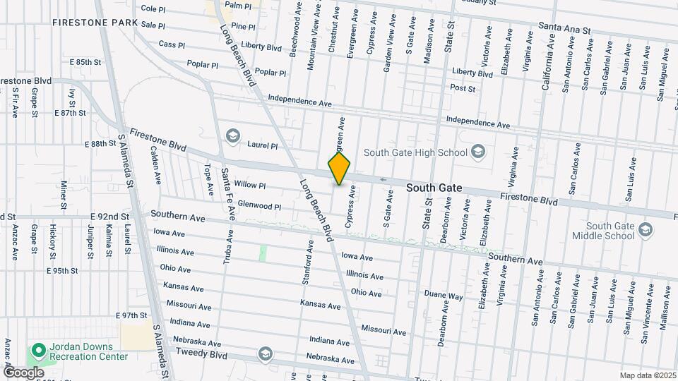8922 Evergreen Ave Map and Location Details