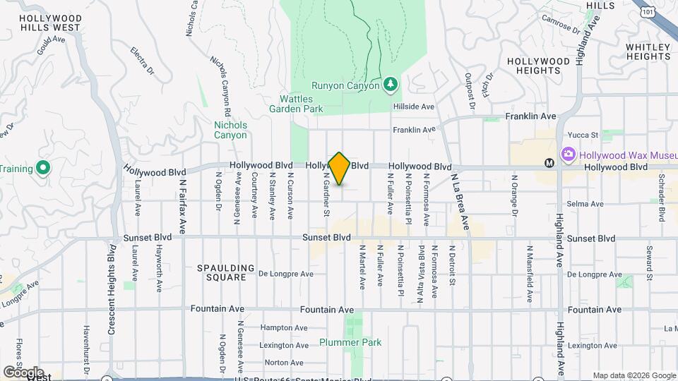1617 N Vista St Map and Location Details