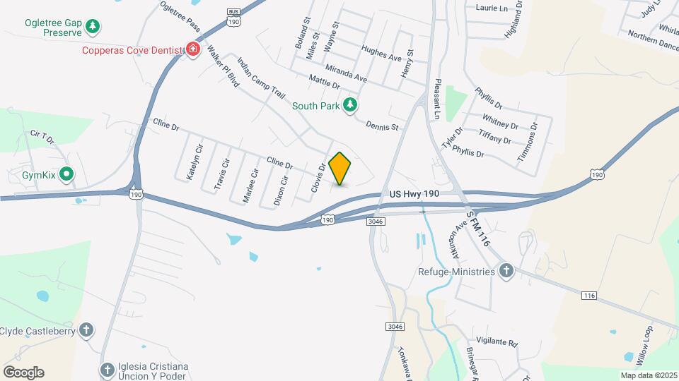 1021 Cline Dr Map and Location Details