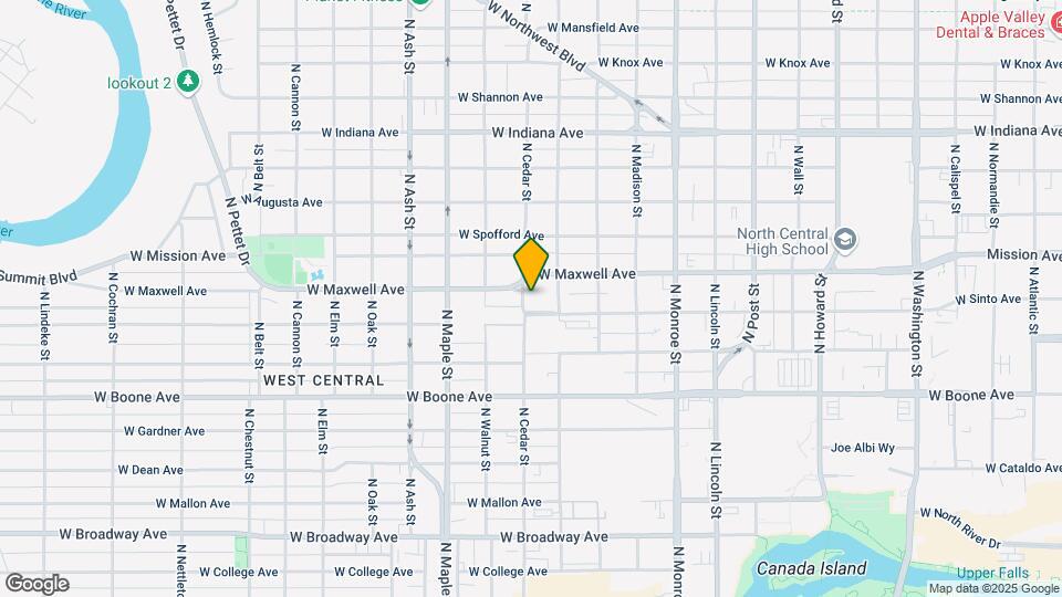 1414 N Cedar St Map and Location Details