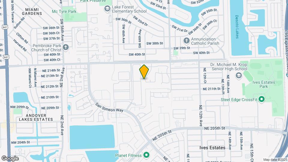 21300 NE 8th Ct Map and Location Details